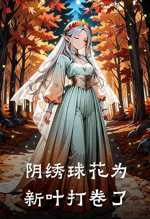 阴绣球花为新叶打卷了